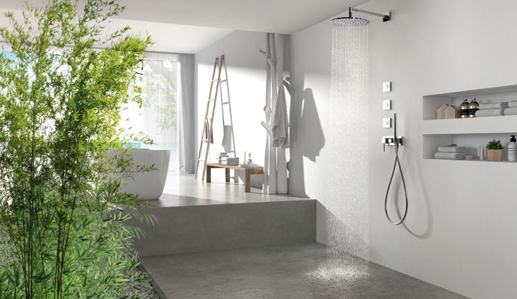 Griferías empotradas de ducha granada